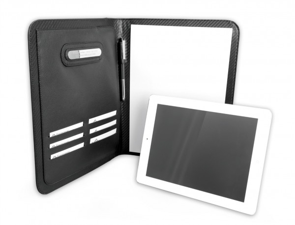 Custodia per tablet e blocco note A4 per riunioni in pelle tablet