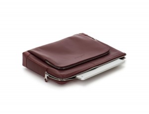 leather portfolio in burgundy computer