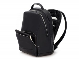 leather backpack black side