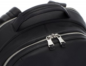 leather backpack black handle
