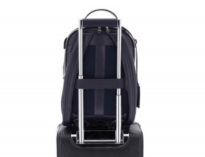 leather backpack blue trolley