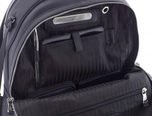 mochila de cuero azul personalizada