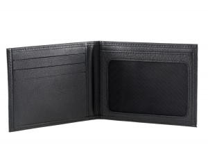 Leather credit card holder for men open