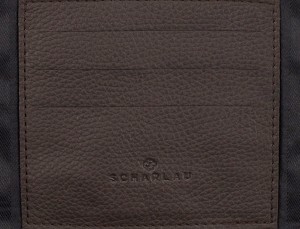 leather portfolio in brown card holder