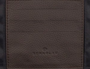 Portadocumenti in pelle marrone card holder