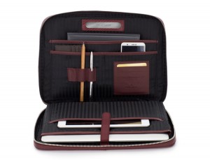 Portadocumenti in pelle bordeaux  functional