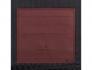 leather portfolio in burgundy functional