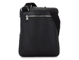 Leather cross body bag black back