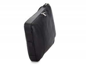 Bolso bandolera de piel negra perfil