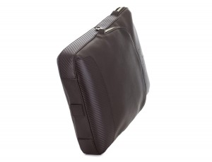 Bolso bandolera de piel marrón perfil