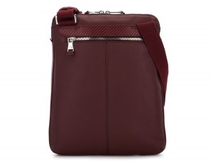 Borsa a tracolla in pelle bordeaux back