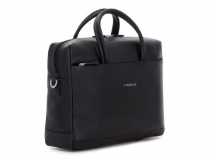 Cartella business grande in pelle nera side