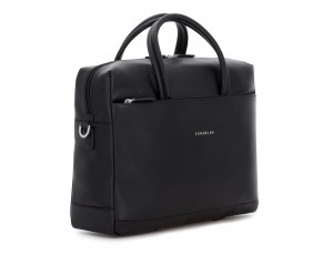 large leather briefbag in black side