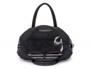 large leather briefbag in black inside