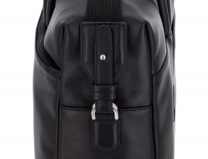 large leather briefbag in black detail