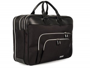 Large travelling bag in ballistic nylon cabin size side detail