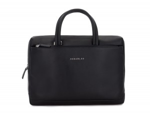 leather small business bag black