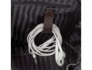 leather small business bag brown cables