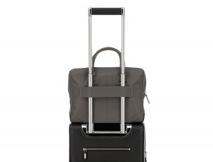 leather small business bag gray trolley