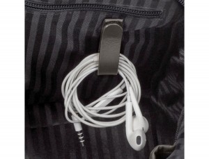 leather small business bag gray cables