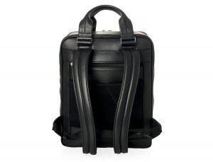 Leather executive backpack for men back