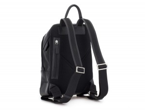 small leather backpack black back
