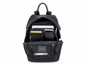 small leather backpack black inside