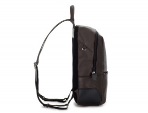 small leather backpack brown side