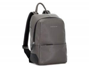 small leather backpack gray side