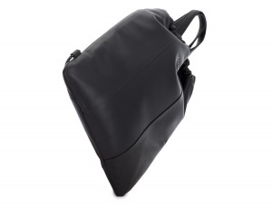 leather flat backpack in black base