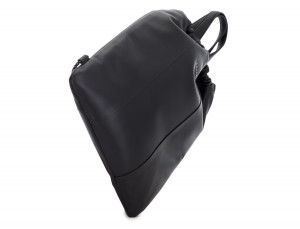 mochila plana de piel negra base