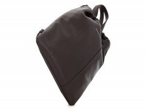 leather flat backpack in brown base