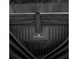 Cartella messenger in pelle nero  laptop