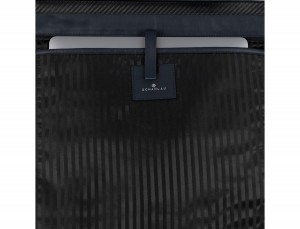 leather laptop woman bag blue  detail