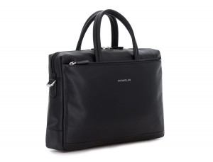 leather laptop bag black side