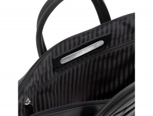 leather laptop bag black plate