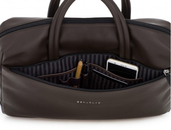 leather laptop bag brown pockets
