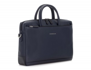 leather laptop bag blue side