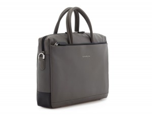 leather laptop bag gray side