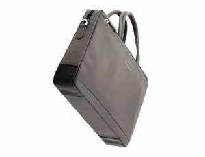 leather laptop bag gray base