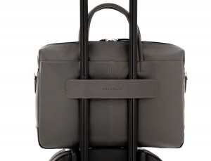 leather laptop bag gray trolley