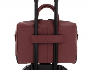 leather laptop bag burgundy trolley