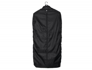 Garment bag in black open