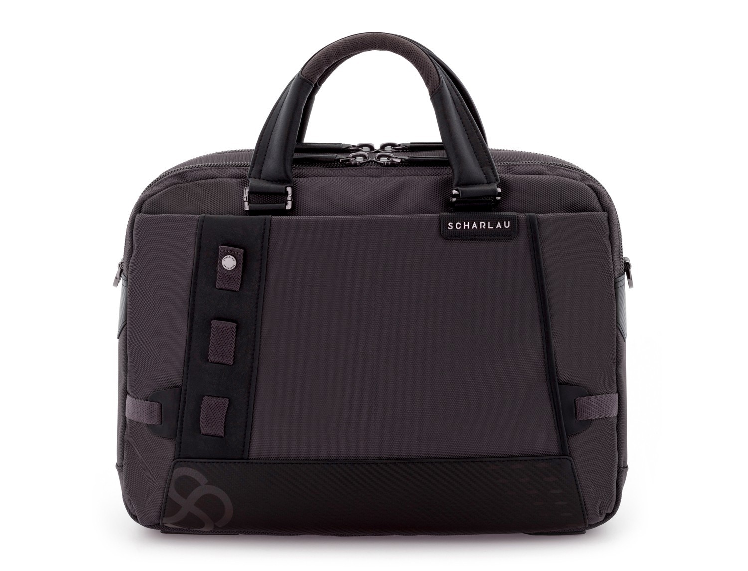men laptop briefbag gray front