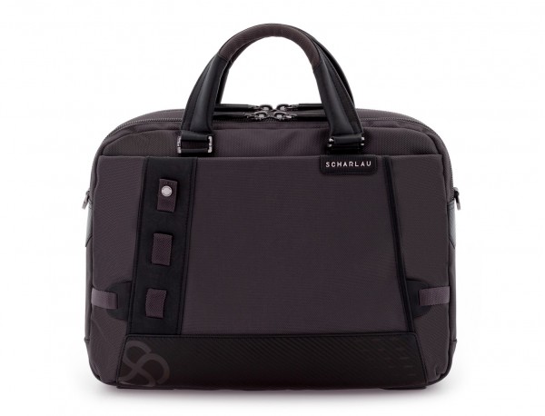 men laptop briefbag gray front