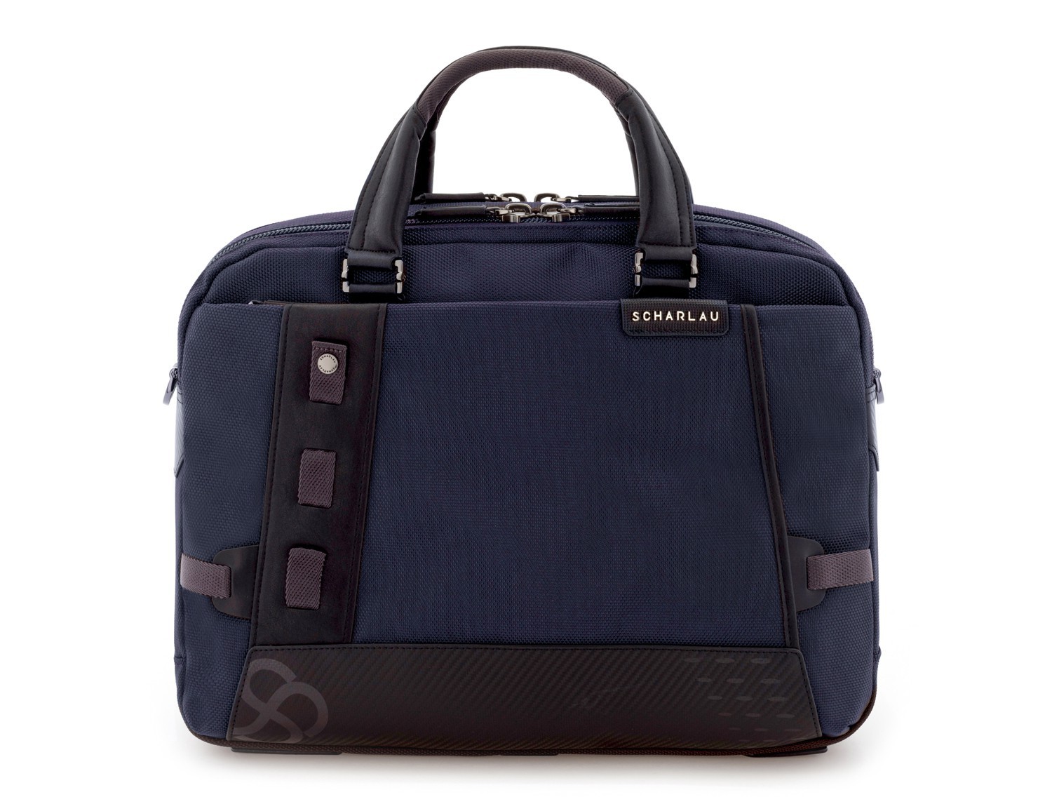men laptop briefbag blue front