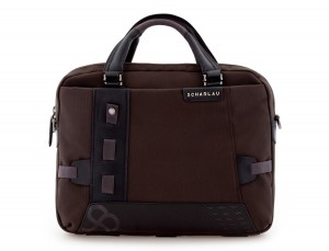 laptop briefbag brown front
