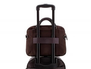 Cartella laptop marrone trolley