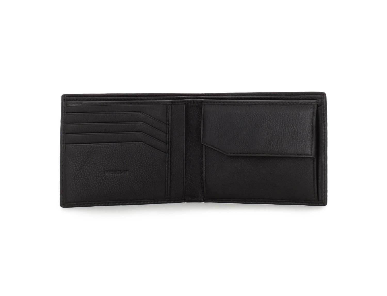 leather wallet for men in black open