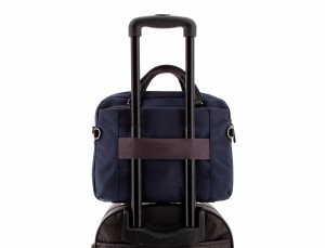 Cartella laptop blu trolley